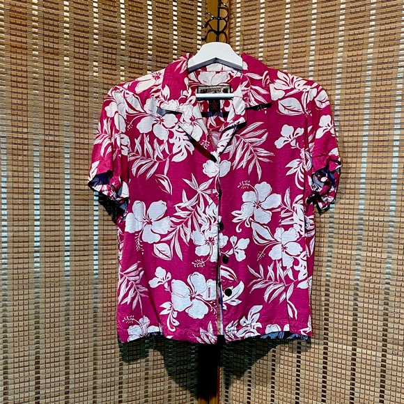 90s Caribbean Joe True Pink Hawaiian Shirt - Picture 1 of 4